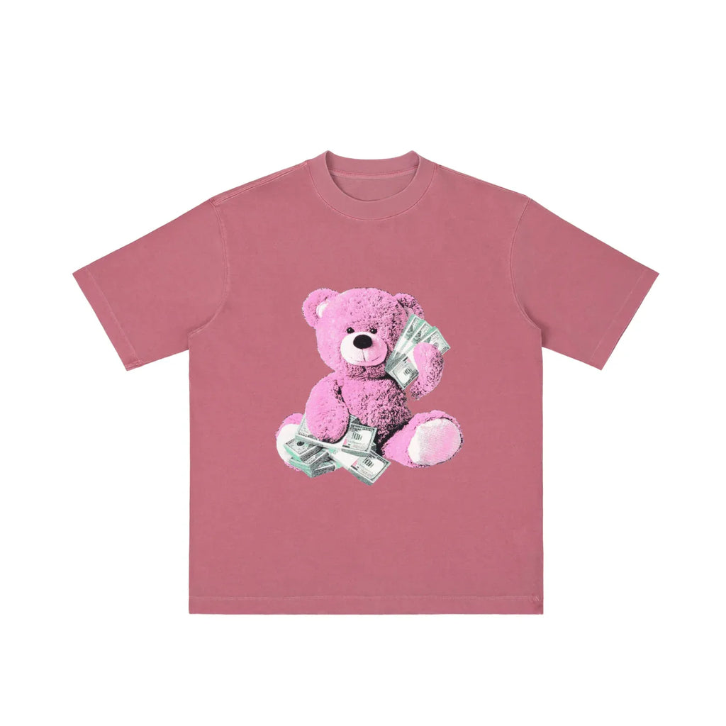 CIPHER Ballin Bear tee in ancora red, basketball bear graphic print