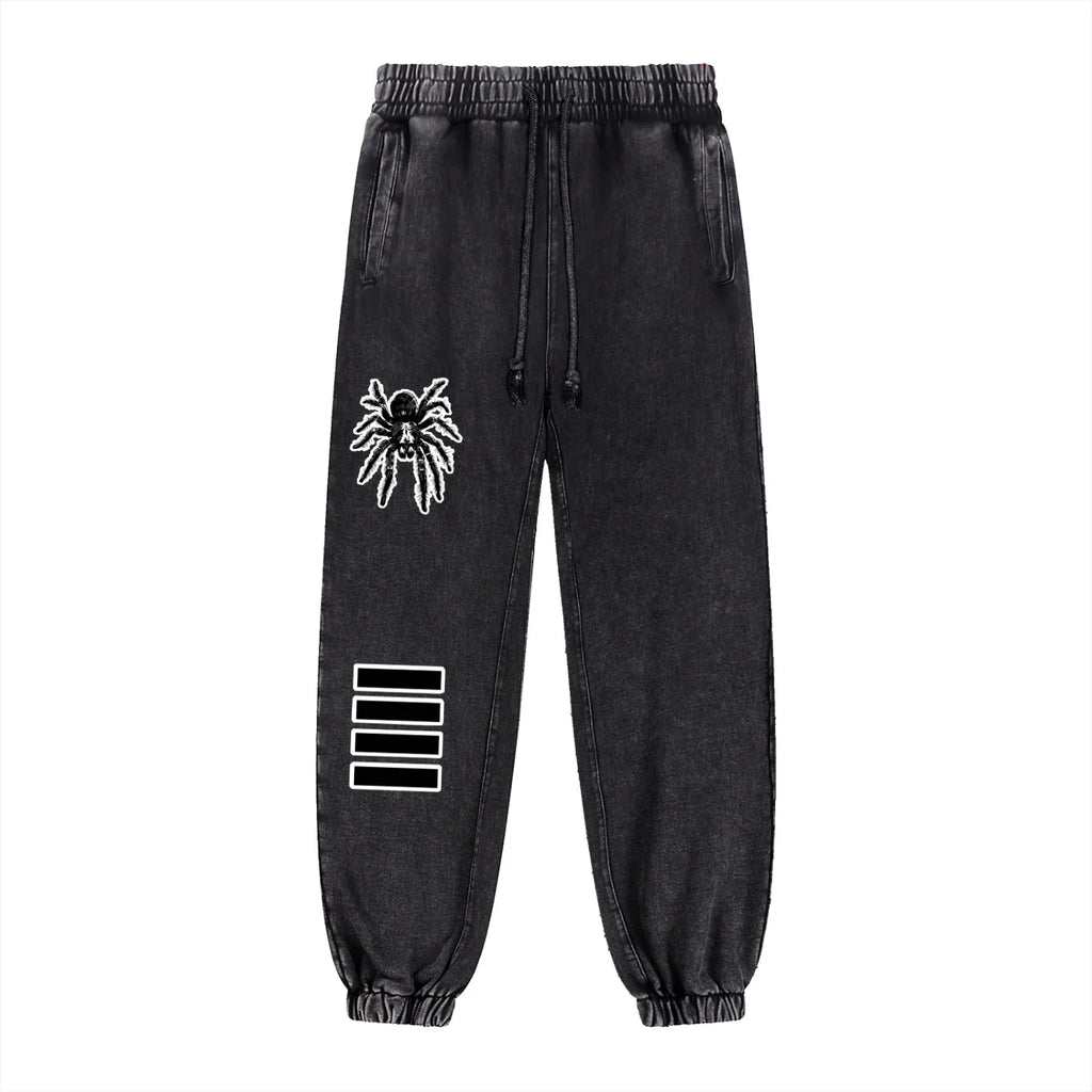 CIPHER Spider black joggers, 100% cotton streetwear style