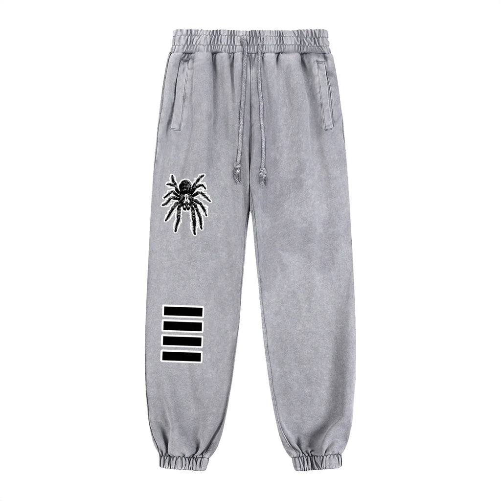 CIPHER Spider light gray joggers, 100% cotton streetwear style