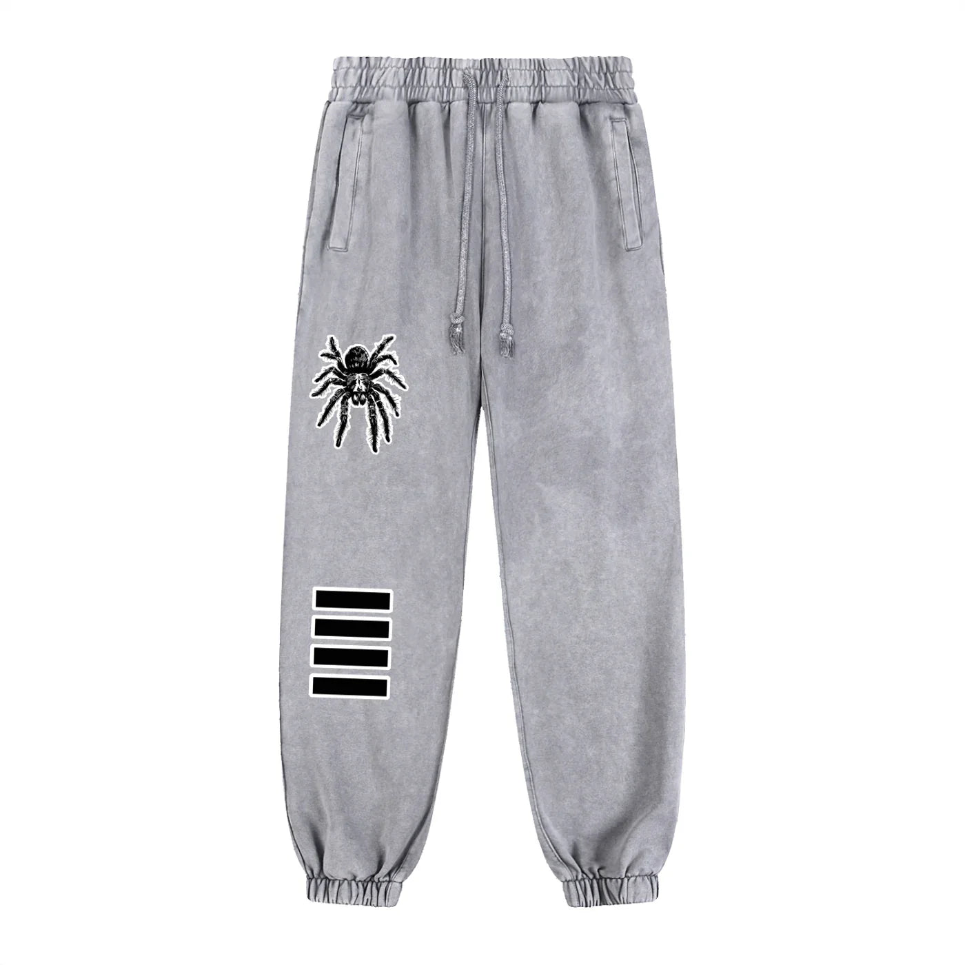 CIPHER Spider light gray joggers, 100% cotton streetwear style